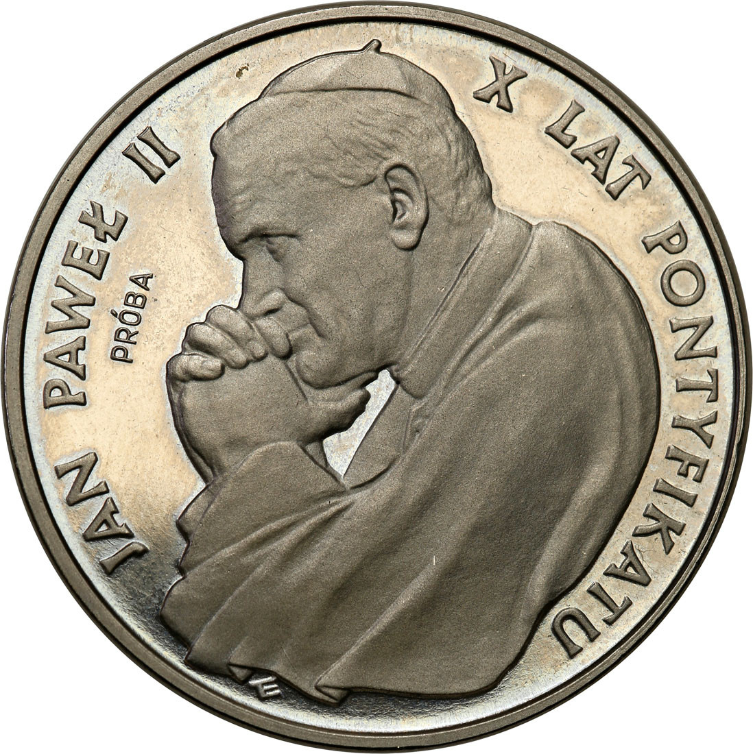 PRL. PRÓBA Nikiel 10.000 złotych 1988 Jan Paweł II
